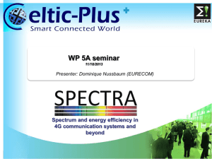 WP 5A seminar Spectrum and energy efficiency in 4G communication systems and beyond