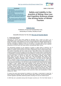 Safety and Liability in the practice of Skiing: How Law