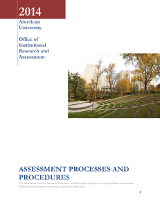 2014 ASSESSMENT PROCESSES AND PROCEDURES