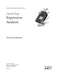 Expression Analysis GeneChip Technical Manual