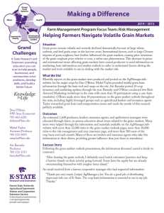 Making a Difference Helping Farmers Navigate Volatile Grain Markets Grand