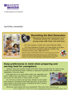 Nourishing the Next Generation Practical advice for caring for your April/May newsletter