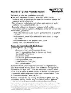 Nutrition Tips for Prostate Health: