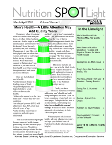 In the Limelight March/April 2001 Volume 3 Issue 1