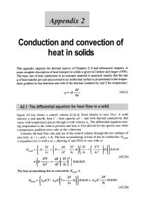 of Conduction and convection heat in solids