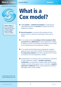 What is a Cox model? What is...? series Second edition