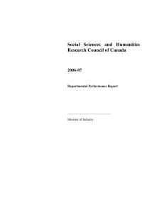 Social Sciences and Humanities Research Council of Canada 2006-07