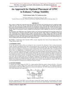 An Approach for Optimal Placement of UPFC to Enhance Voltage Stability
