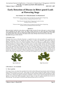 Early Detection of Disease in Bitter gourd Leafs at Flowering Stage