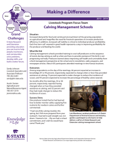 Making a Difference Calving Management Schools Grand Challenges