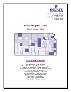 Intern Program Guide 2015 Summer Interns  May 26 - August 7, 2015