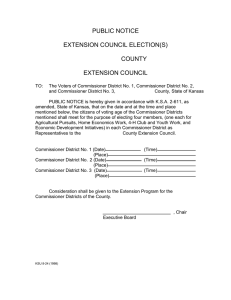 PUBLIC NOTICE EXTENSION COUNCIL ELECTION(S) COUNTY EXTENSION COUNCIL