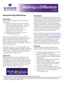 Making a Difference  Physical Activity: Walk Kansas  