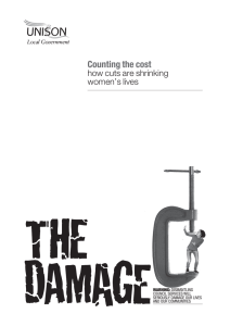 Counting the cost how cuts are shrinking women’s lives WARNING: