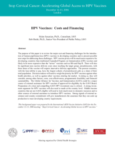 Stop Cervical Cancer: Accelerating Global Access to HPV Vaccines