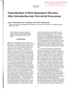 Naturalization of Host-Dependent Microbes After Introduction into Terrestrial Ecosystems 5