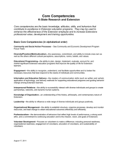 Core Competencies K-State Research and Extension