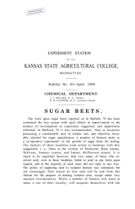 KANSAS STATE AGRICULTURAL COLLEGE, EXPERIMENT STATION CHEMICAL DEPARTMENT.