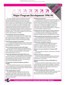 Major Program Development 1996-98