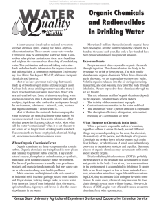 Organic Chemicals and Radionuclides in Drinking Water