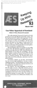 Use-Value Appraisal of Farmland March 1987