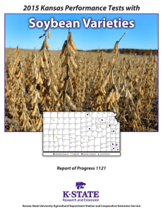 Soybean Varieties 2015 Kansas Performance Tests with Report of Progress 1121