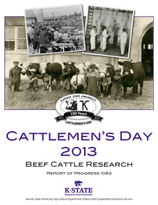 Cattlemen’s Day 2013 Beef Cattle Research 100 Years
