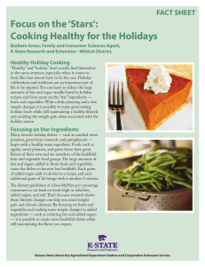 Focus on the ‘Stars’: Cooking Healthy for the Holidays FACT SHEET