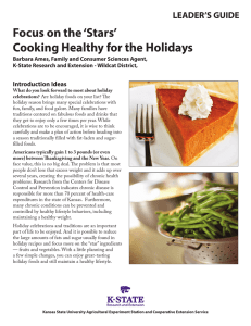 Focus on the ‘Stars’ Cooking Healthy for the Holidays LEADER’S GUIDE Introduction Ideas