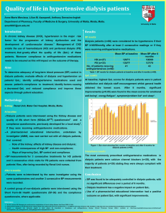 Quality of life in hypertensive dialysis patients