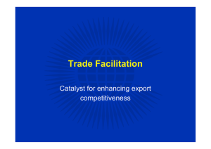 Trade Facilitation Catalyst for enhancing export competitiveness