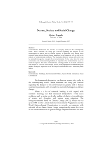 Nature, Society and Social Change  Michael Briguglio