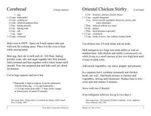 Oriental Chicken Stirfry Cornbread