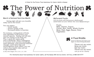 The Power of Nutrition MyPyramid Puzzle March is National Nutrition Month