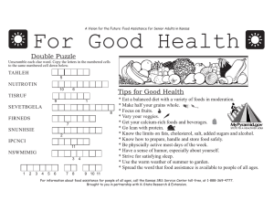 For Good Health Double Puzzle