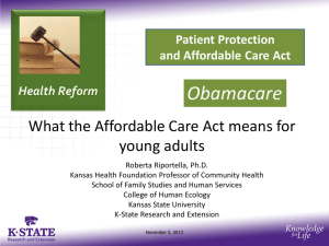 Obamacare What the Affordable Care Act means for young adults