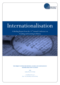 Internationalisation A Briefing Report from the 11 Annual Conference on