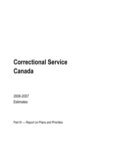 Correctional Service Canada  2006-2007