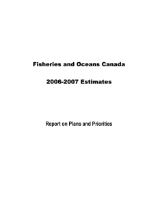 Fisheries and Oceans Canada 2006-2007 Estimates Report on Plans and Priorities