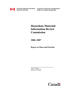 Hazardous Materials Information Review Commission 2006–2007