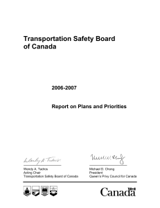 Transportation Safety Board of Canada 2006-2007