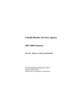 Canada Border Services Agency 2007-2008 Estimates