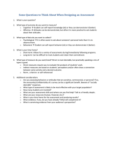 Some Questions to Think About When Designing an Assessment