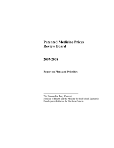 Patented Medicine Prices Review Board 2007-2008