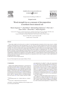 Wood strength loss as a measure of decomposition