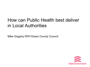 How can Public Health best deliver in Local Authorities