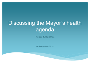 Discussing the Mayor’s health agenda Kostas Kononovas
