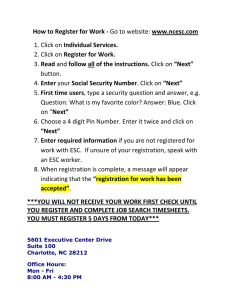 How to Register for Work - Individual Services. Register for Work. Read