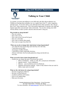 Talking to Your Child Drug and Alcohol Awareness