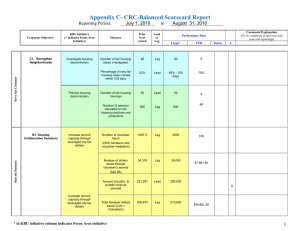 Appendix C- CRC-Balanced Scorecard Report July 1, 2010 August  31, 2010